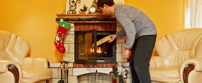 Rusted Metal Fireplace Restoration in McDonough, Georgia
